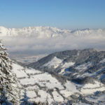 Snowy view of Austrian Alps